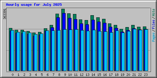 Hourly usage for July 2025